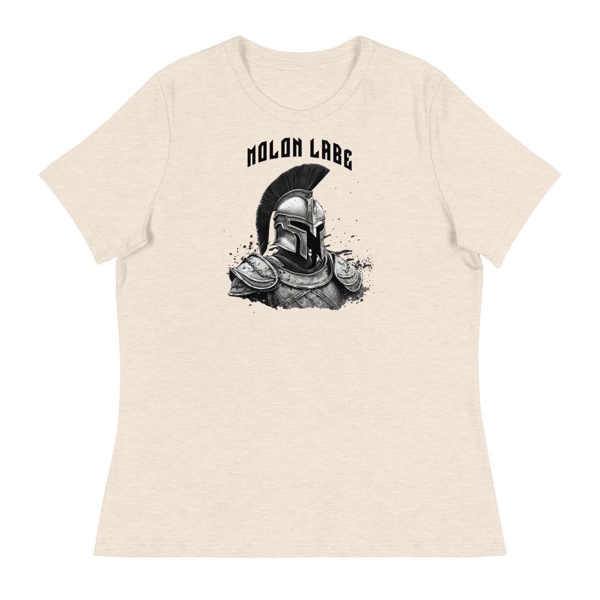 Molon Labe Spartan Women's Graphic T-Shirt Heather Prism Natural