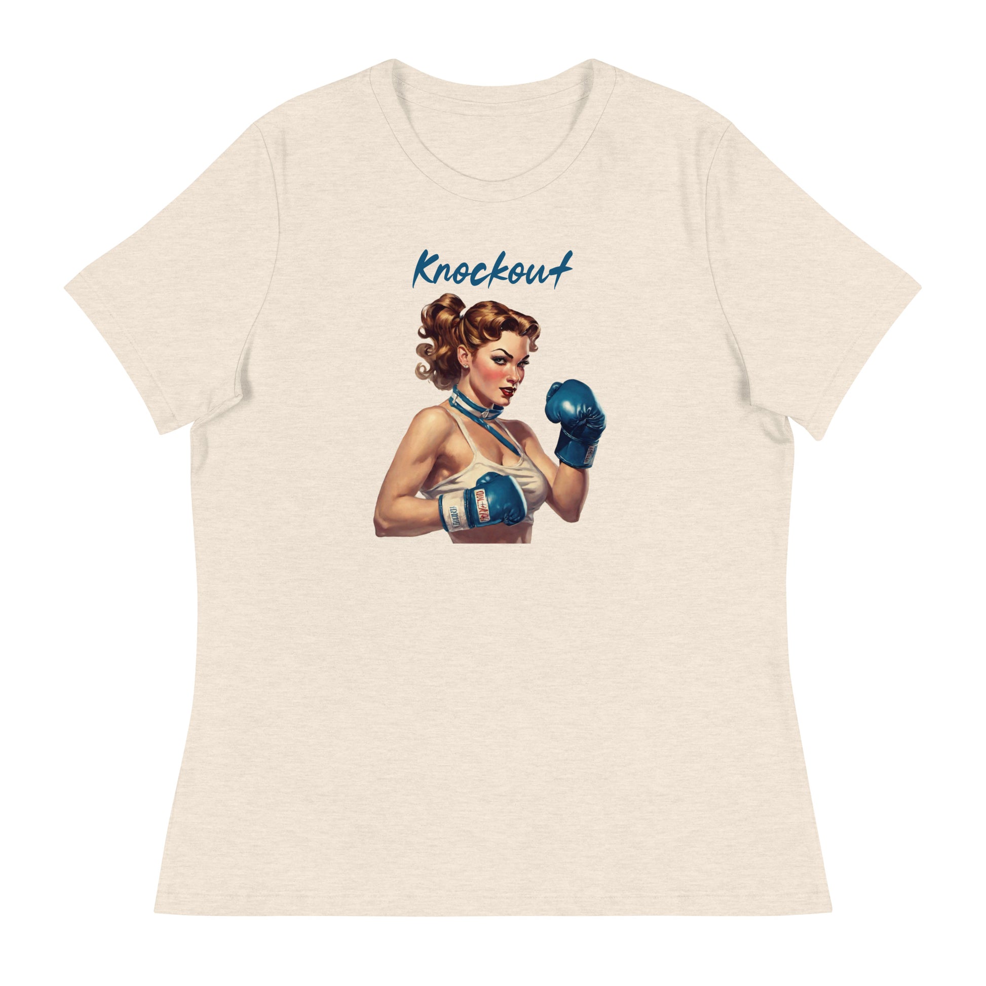 Knockout Women's T-Shirt Heather Prism Natural
