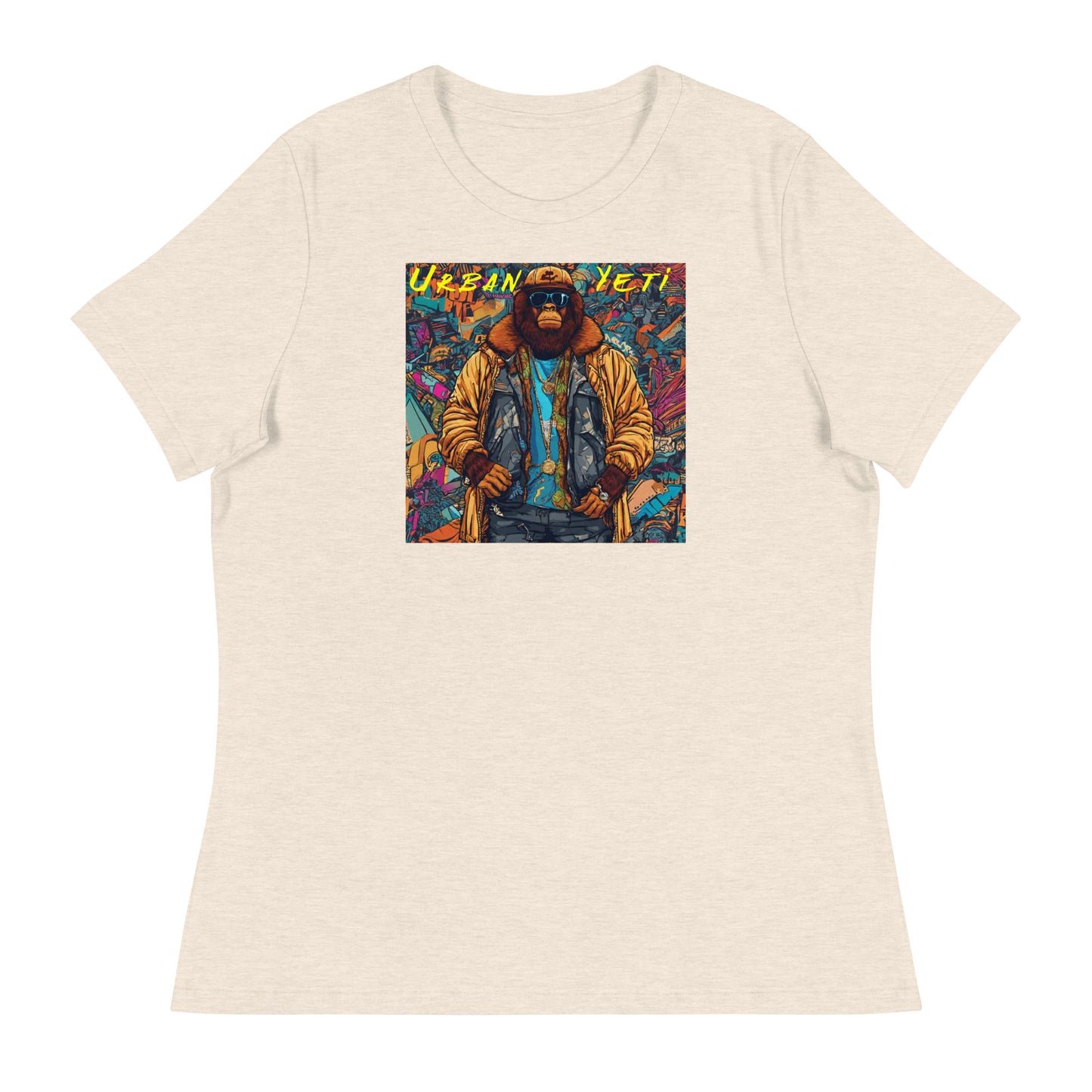 Bigfoot: The Urban Yeti Women's T-Shirt Heather Prism Natural
