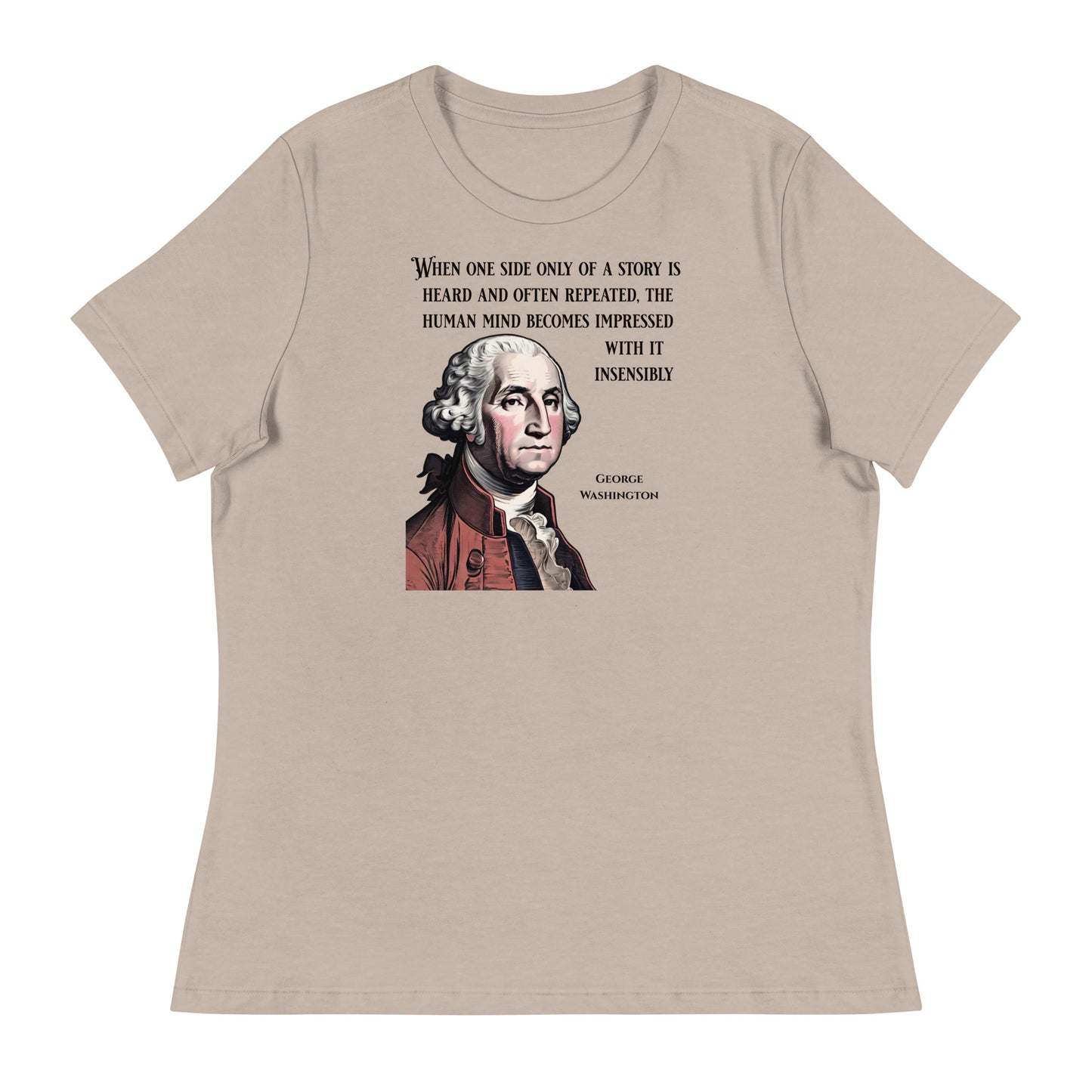 Washington's Wisdom Women's T-Shirt Heather Stone