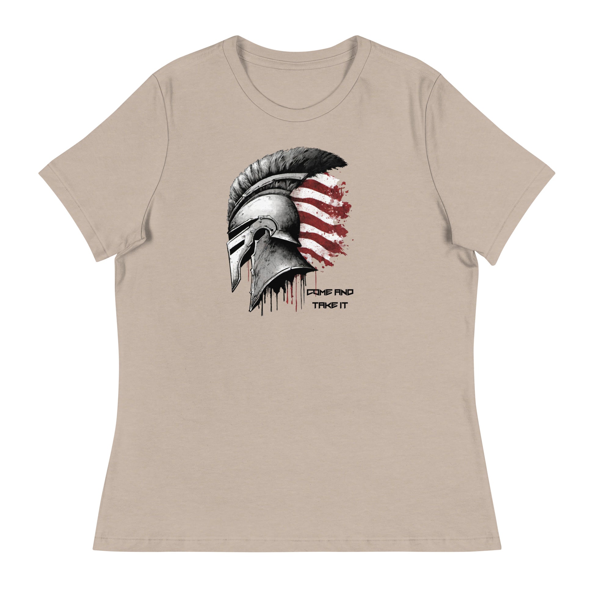 Come And Take It Spartan Women's Graphic T-Shirt Heather Stone