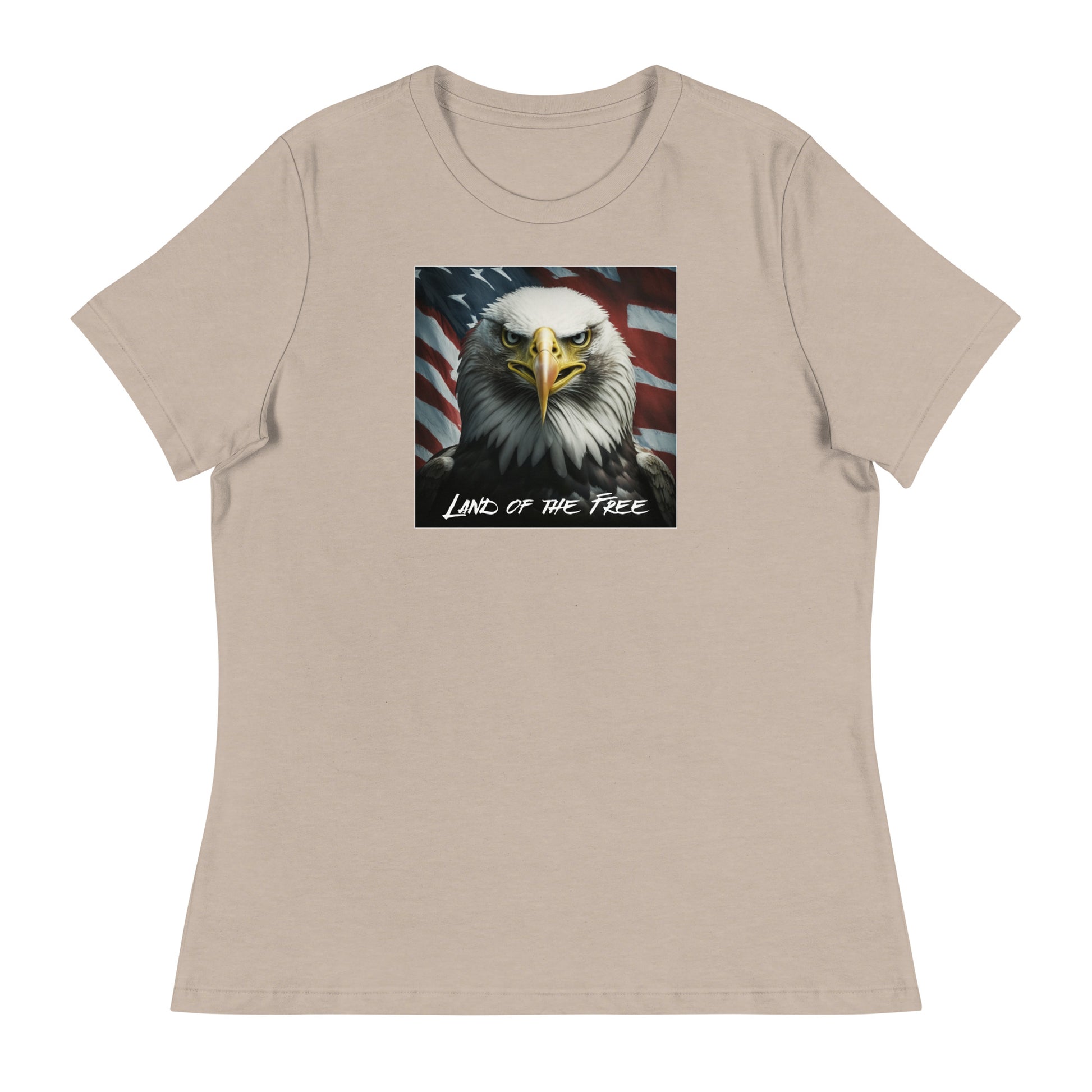 Land of the Free Graphic Women's T-Shirt Heather Stone