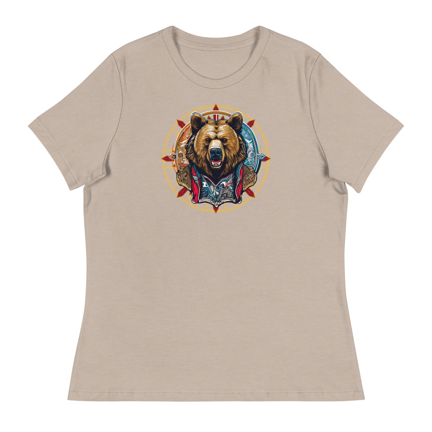 Bear Emblem Women's Graphic T-Shirt Heather Stone