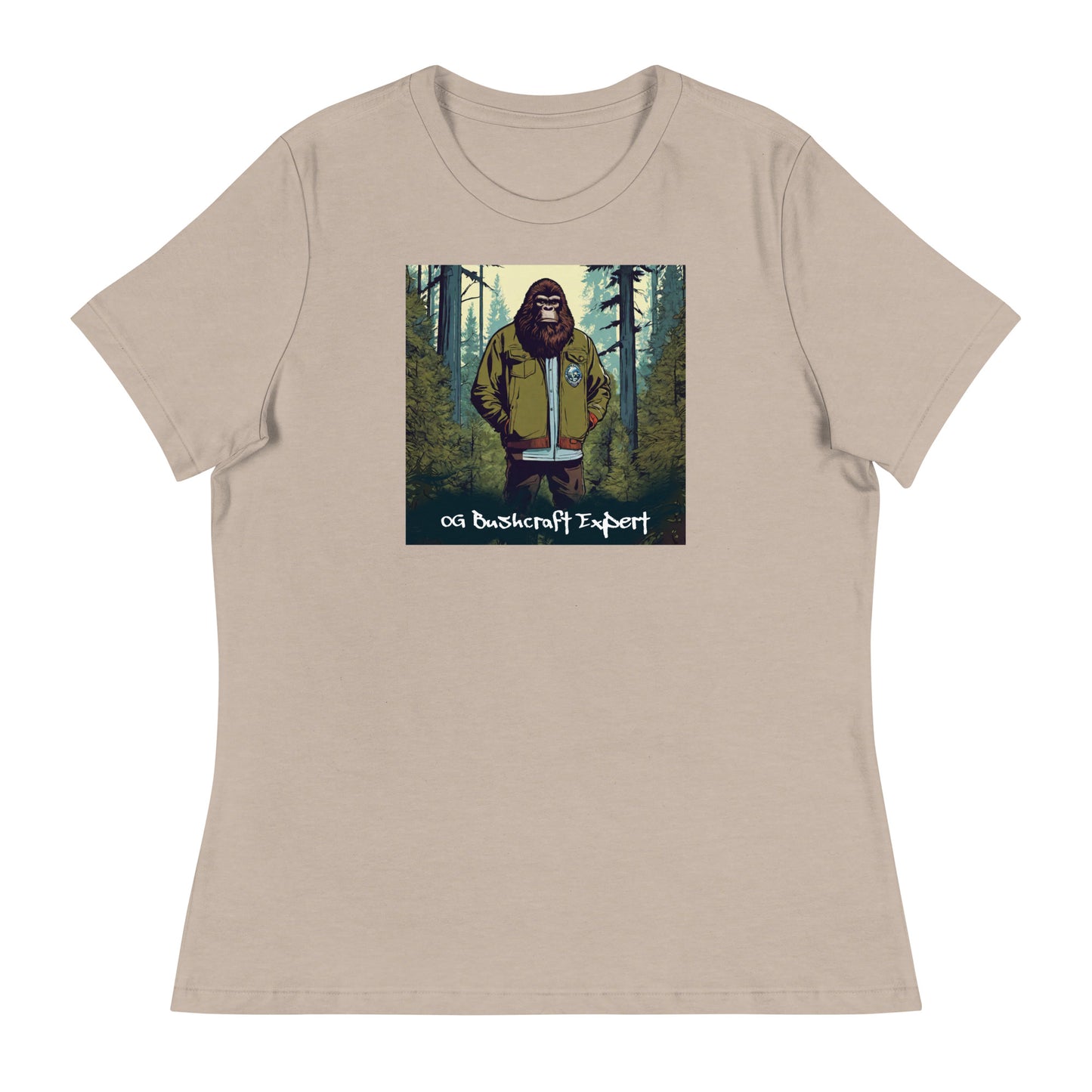 Sasquatch, The OG Bushcrafter Women's T-Shirt Heather Stone