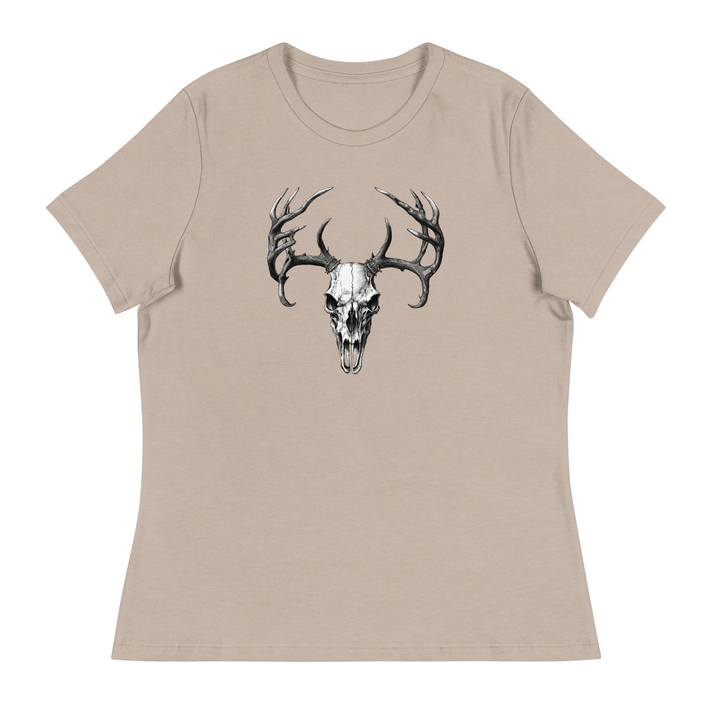 Deer Skull Women's T-Shirt Heather Stone