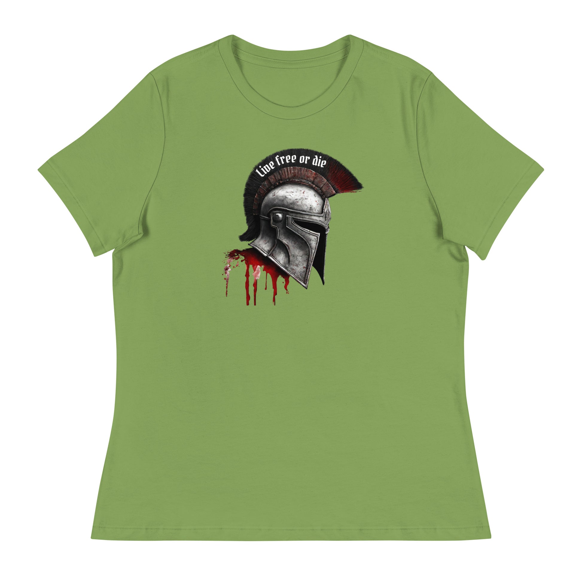Live Free Spartan Women's Graphic T-Shirt Leaf