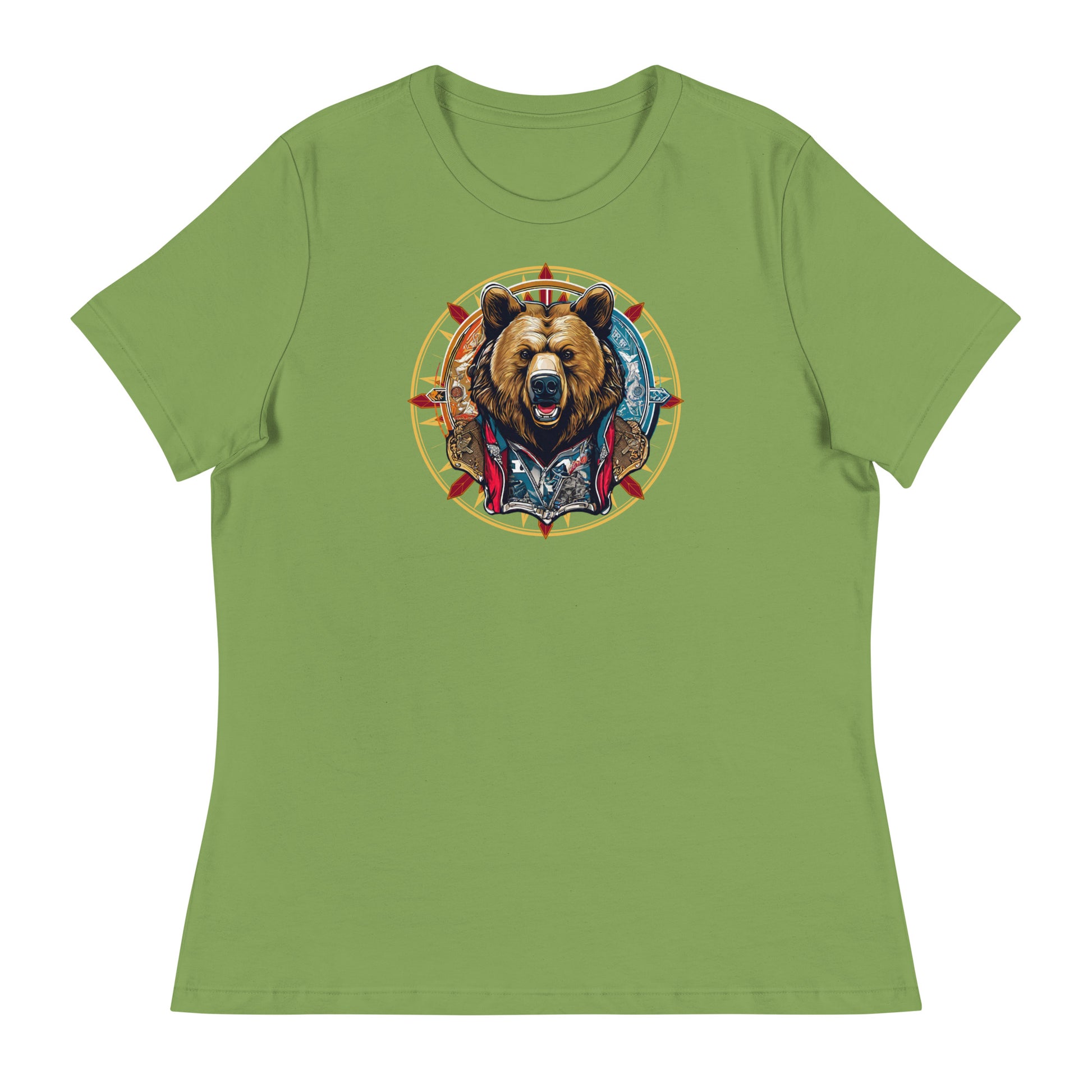Bear Emblem Women's Graphic T-Shirt Leaf