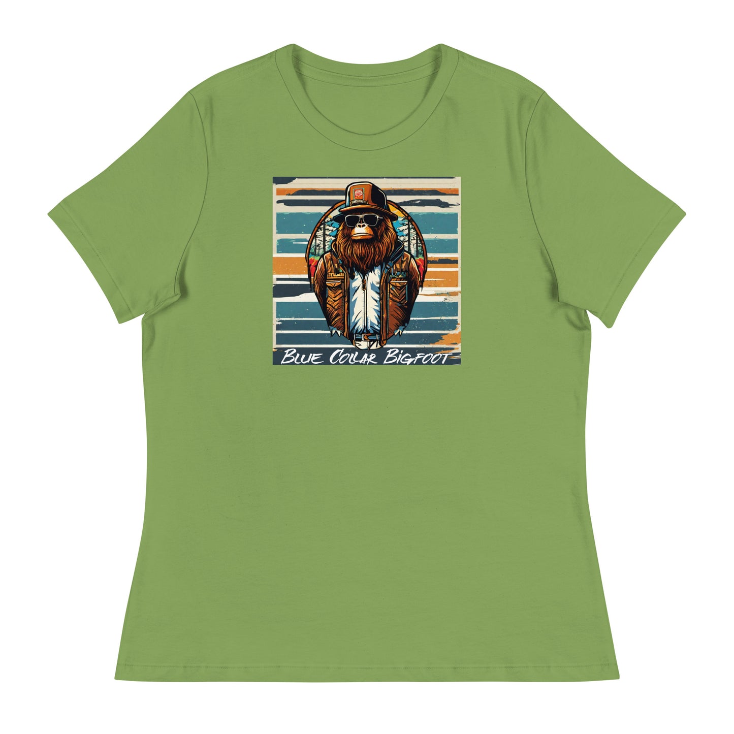 Blue-Collar Bigfoot Women's Graphic T-Shirt Leaf