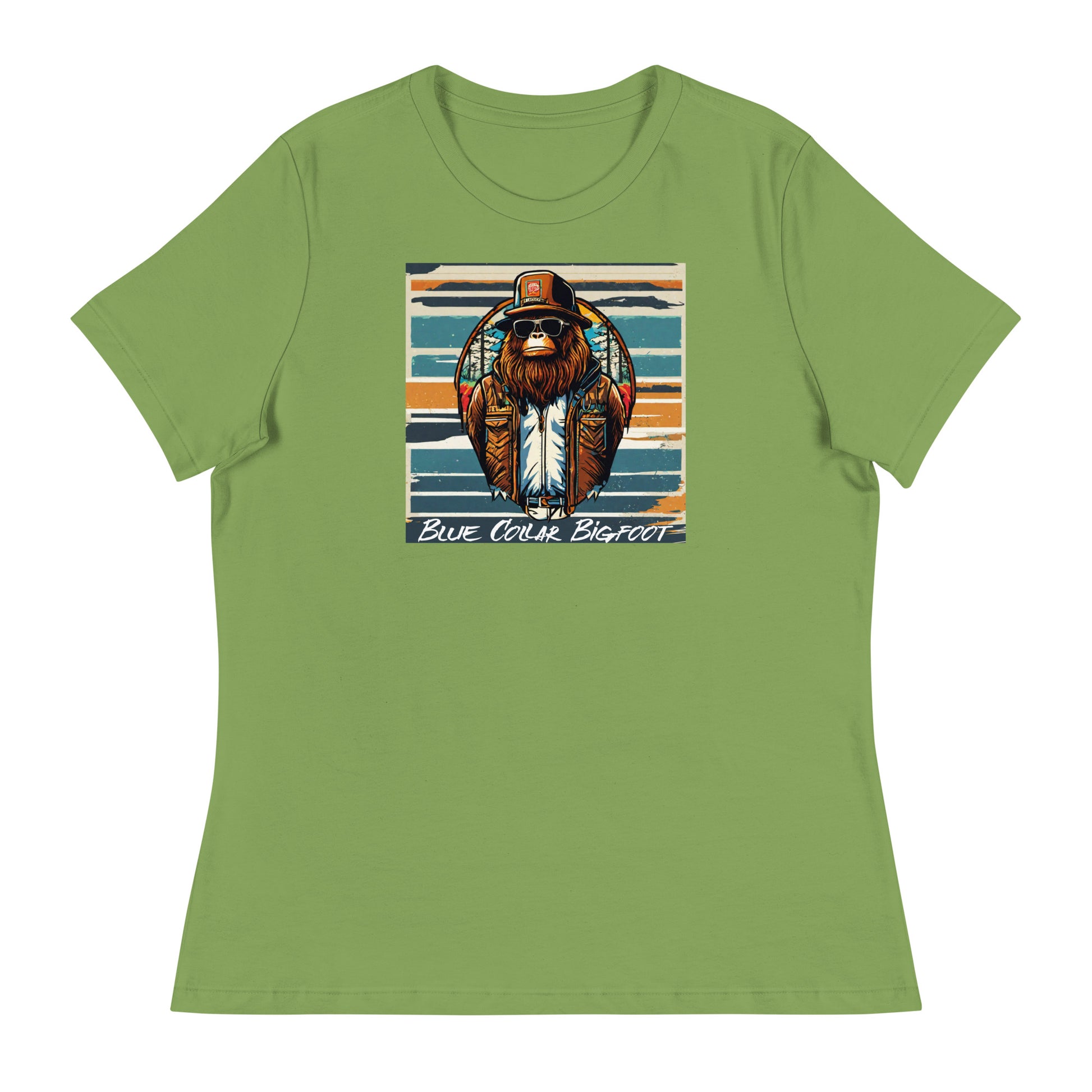 Blue-Collar Bigfoot Women's Graphic T-Shirt Leaf