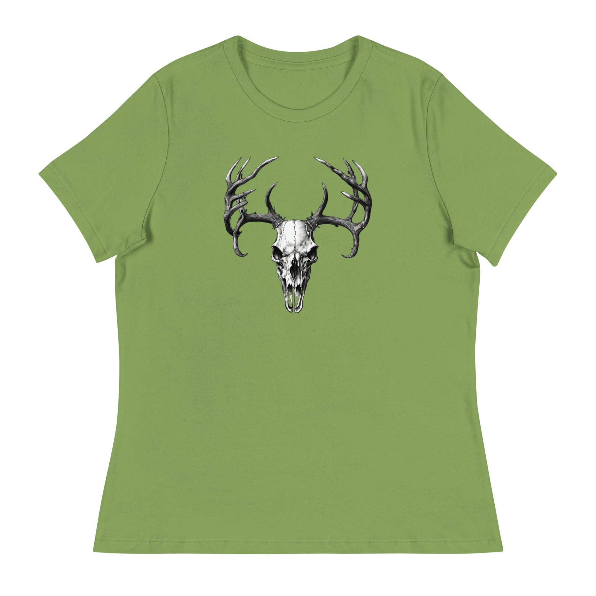 Deer Skull Women's T-Shirt Leaf