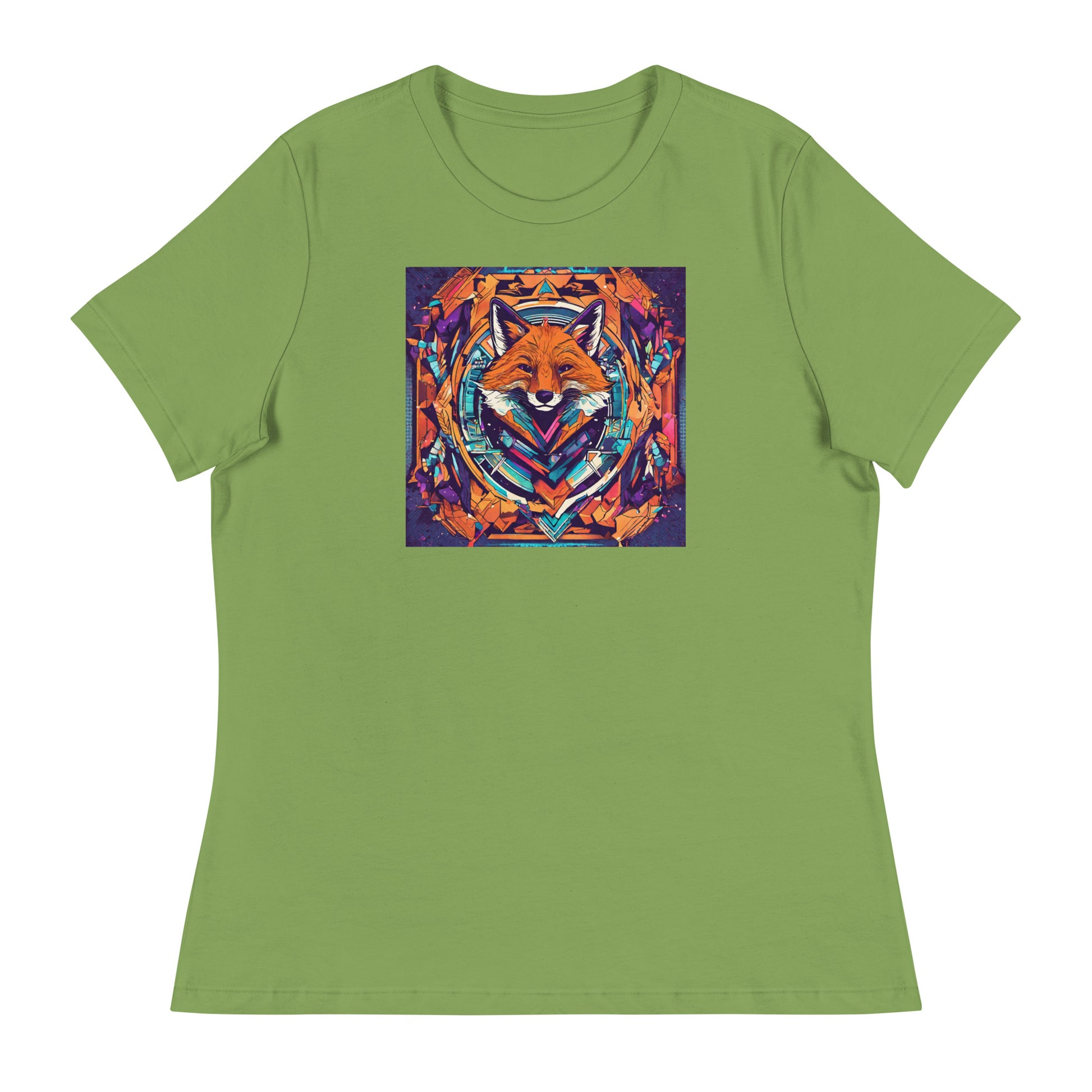 Colorful Fox Women's T-Shirt Leaf