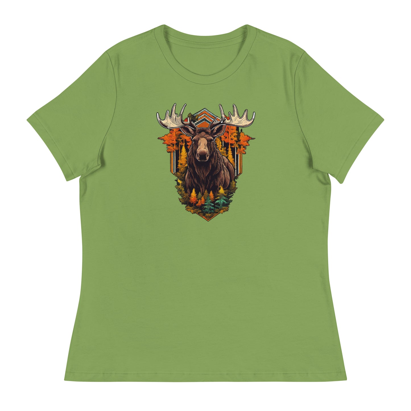 Moose & Forest Emblem Women's T-Shirt Leaf