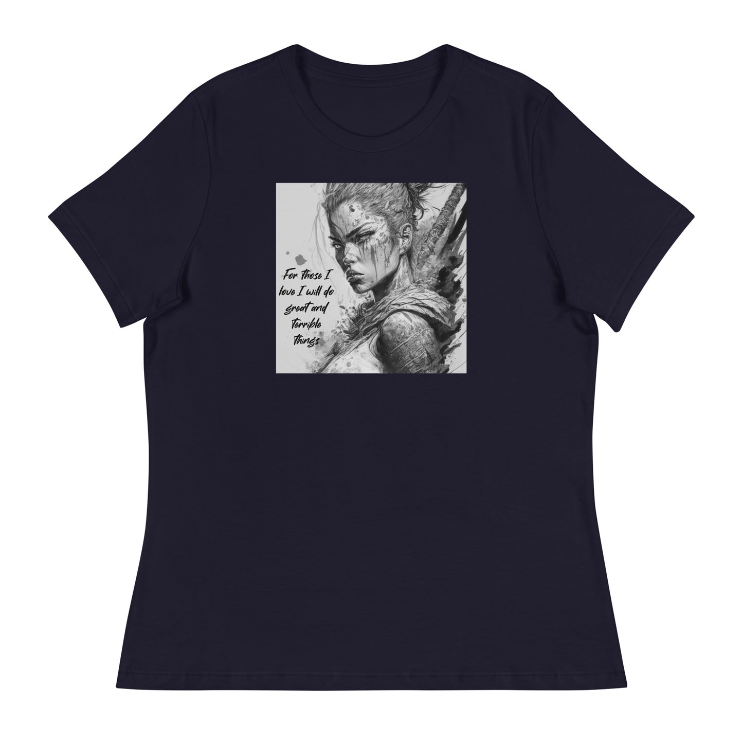 Great and Terrible Things Women's Graphic T-Shirt Navy