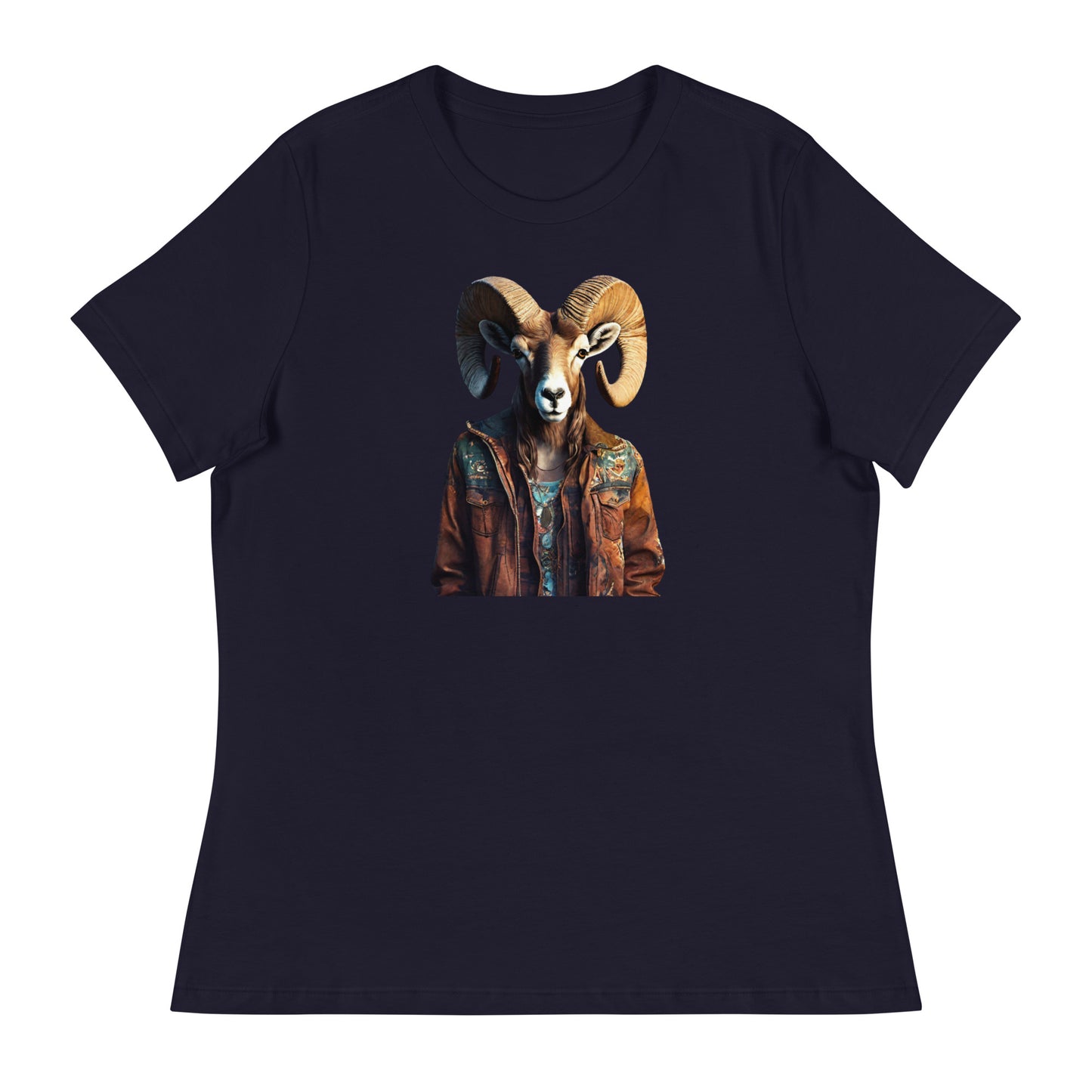 Bighorn Sheep Women's T-Shirt Navy