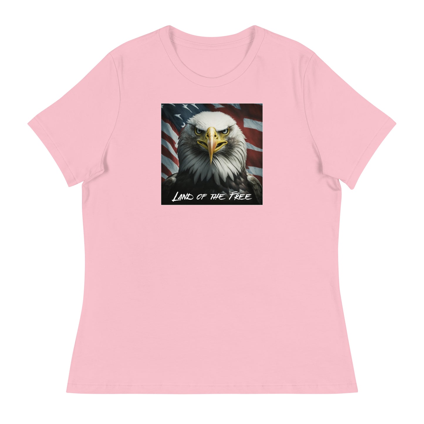 Land of the Free Graphic Women's T-Shirt Pink