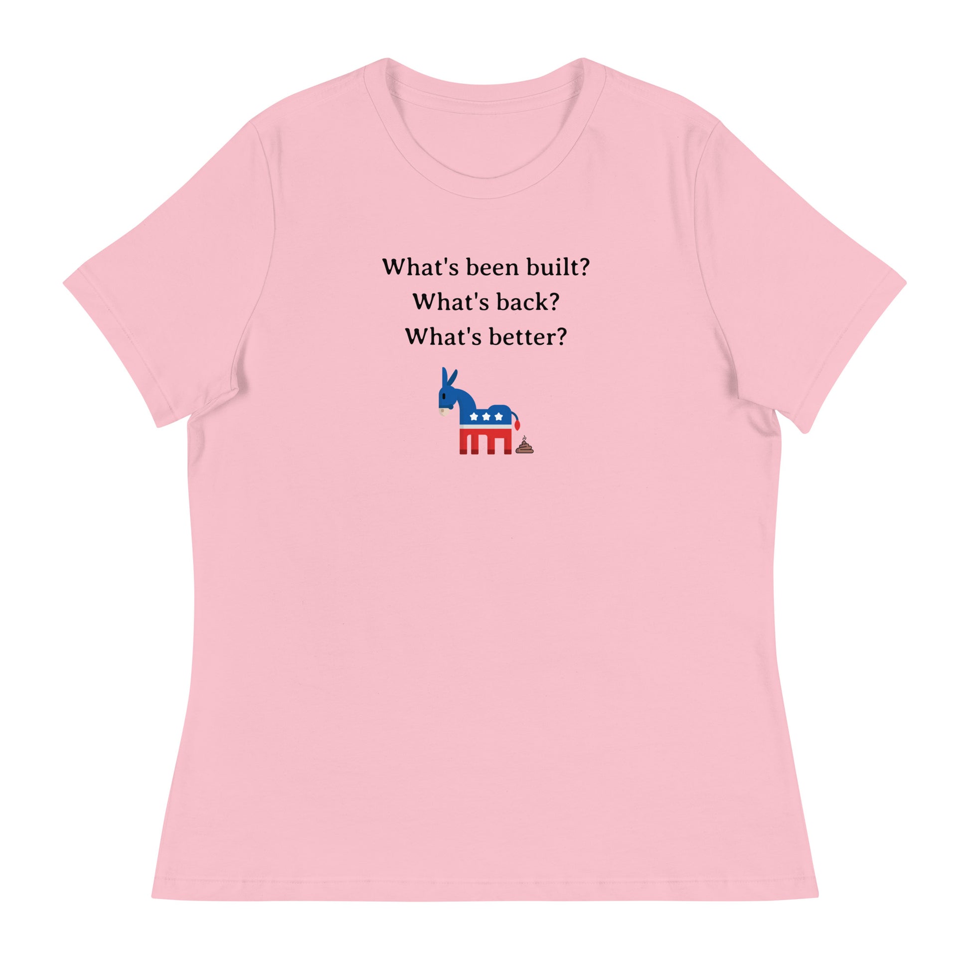 Liberal Lies Women's Relaxed Graphic T-Shirt Pink