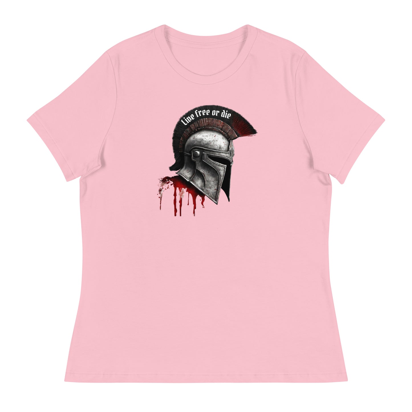 Live Free Spartan Women's Graphic T-Shirt Pink