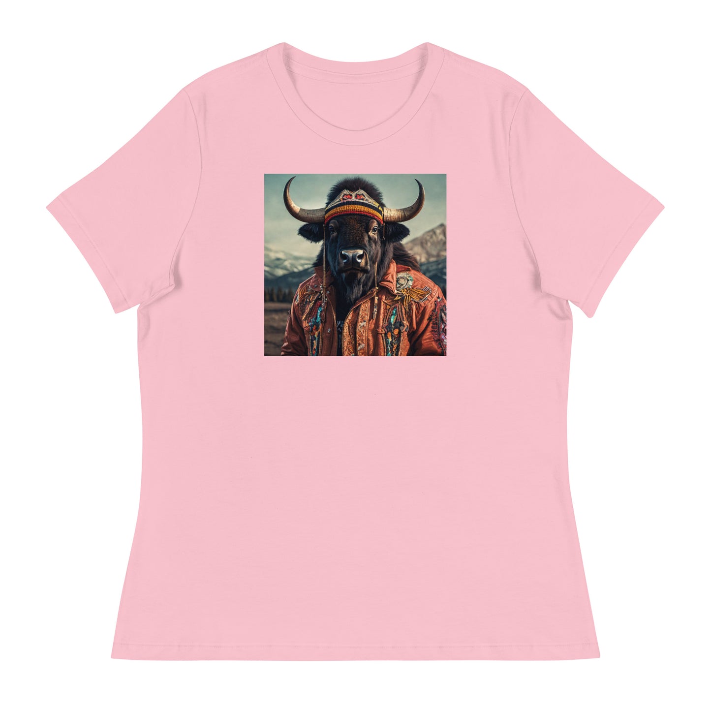 Wild Buffalo Women's Graphic T-Shirt Pink