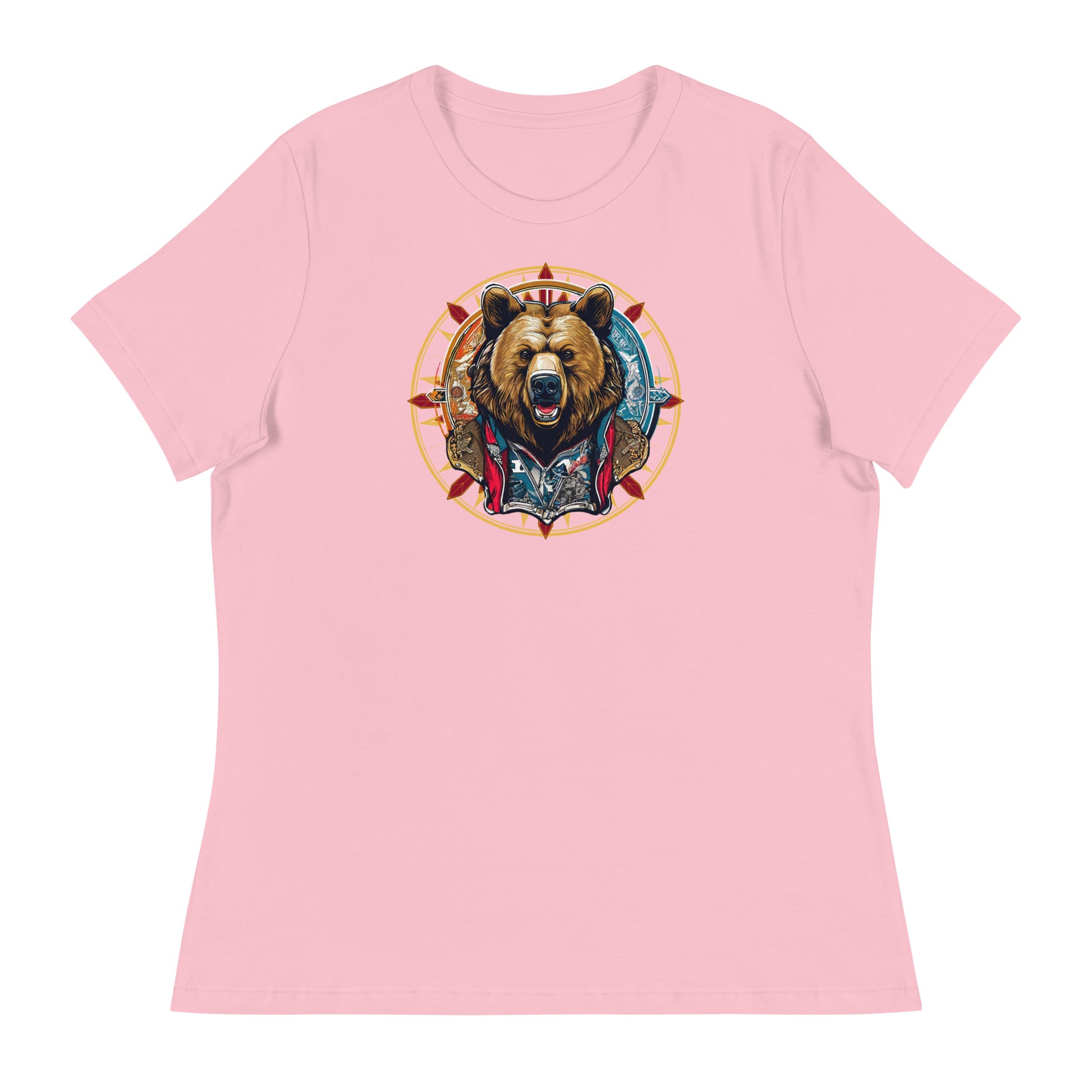 Bear Emblem Women's Graphic T-Shirt Pink