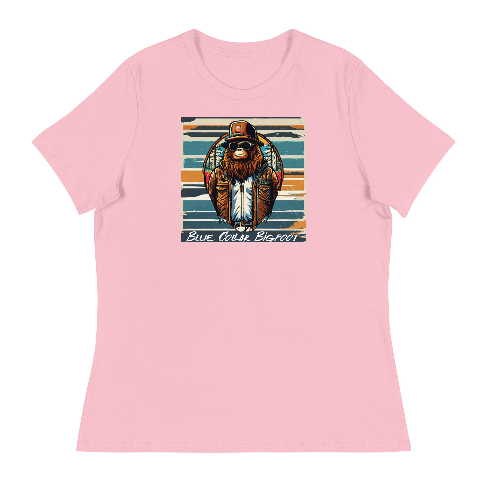 Blue-Collar Bigfoot Women's Graphic T-Shirt Pink
