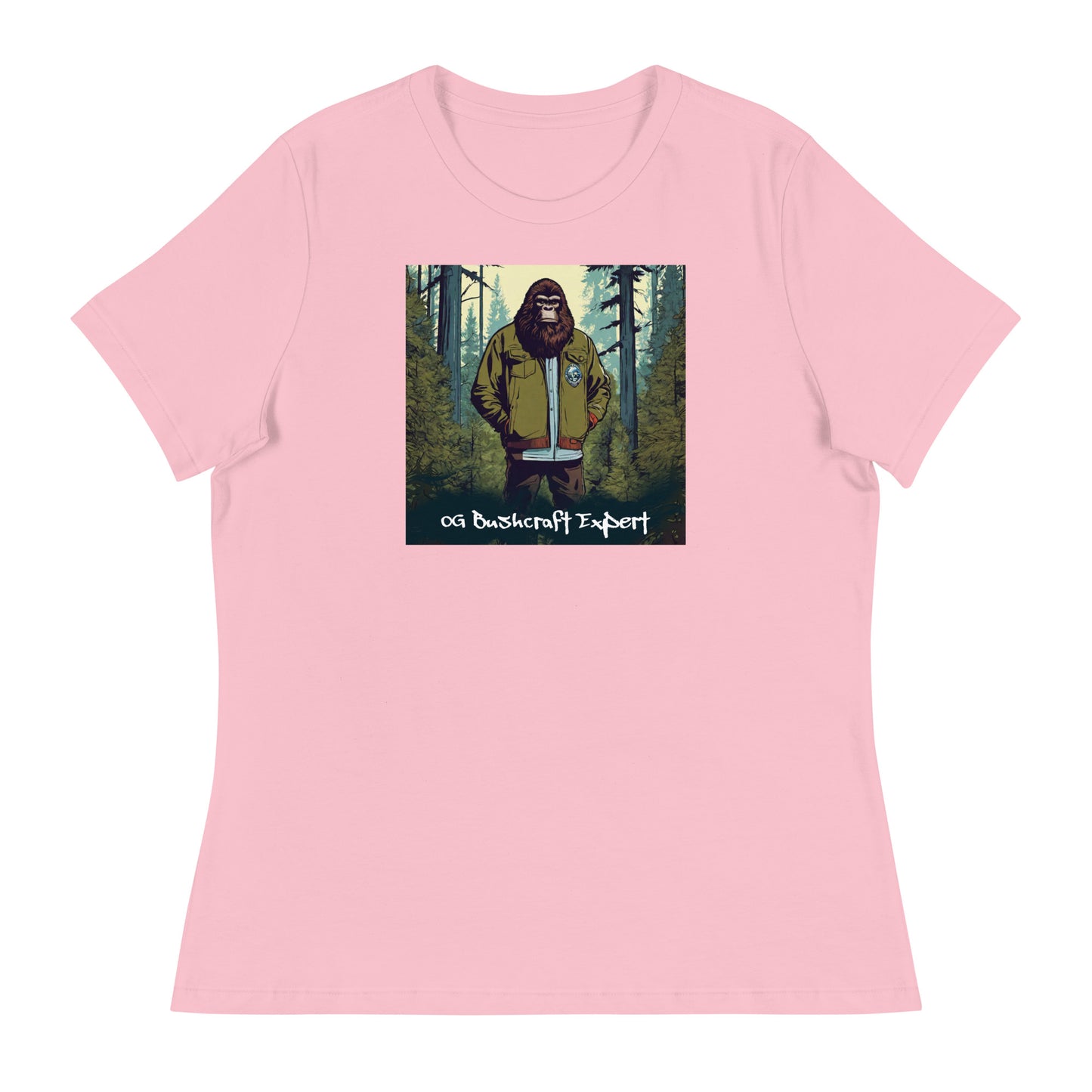 Sasquatch, The OG Bushcrafter Women's T-Shirt Pink
