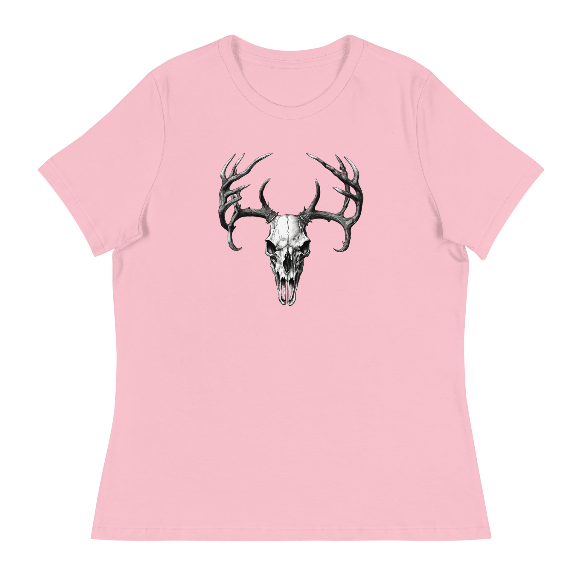 Deer Skull Women's T-Shirt Pink