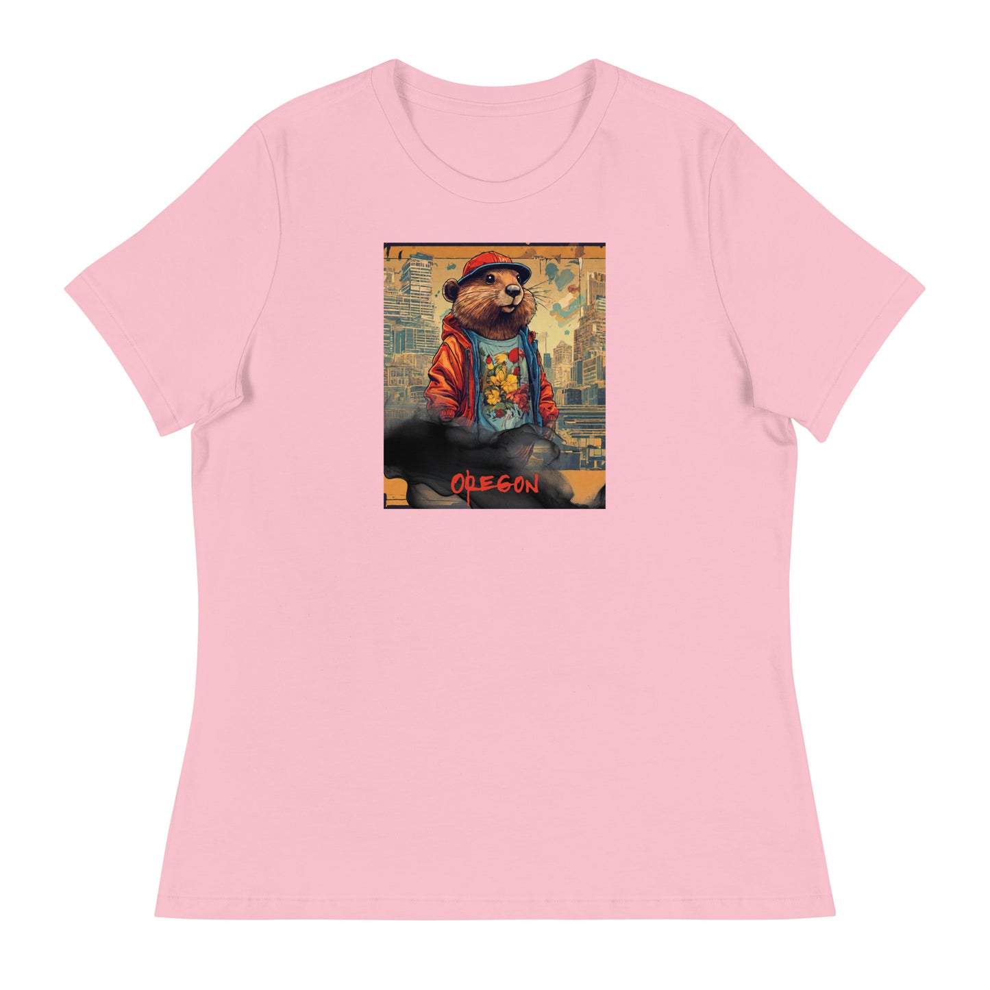Urban Oregon Beaver Women's T-Shirt Pink