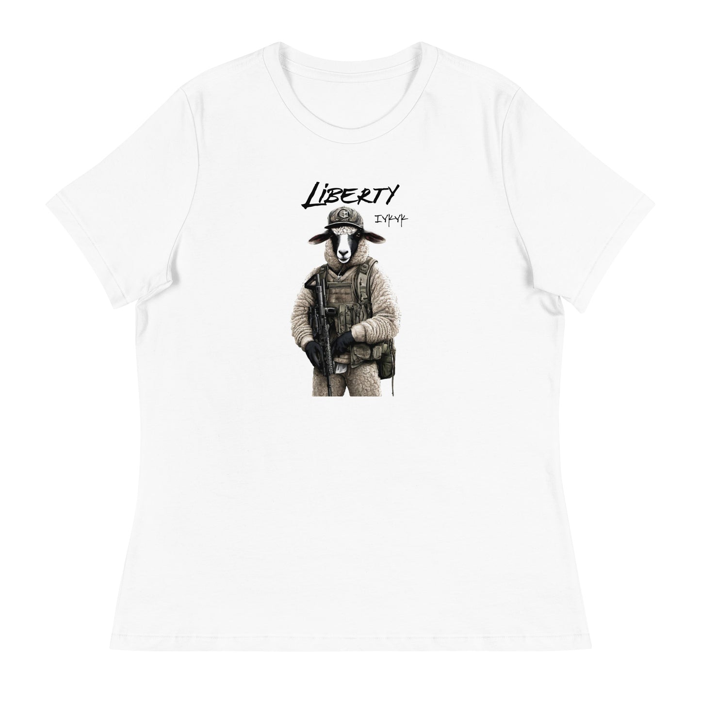 Liberty Lamb 2nd Amendment Women's Graphic T-Shirt White