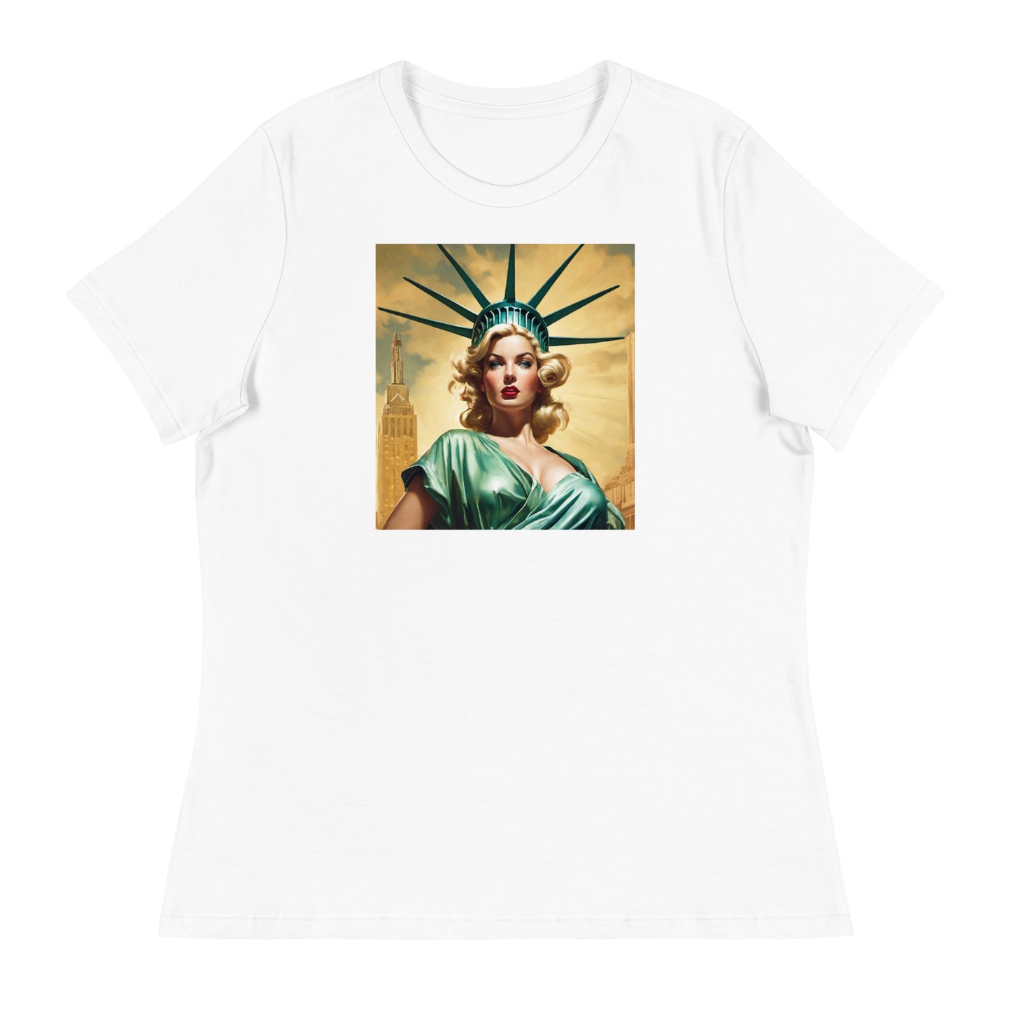 Beautiful Lady Liberty Women's T-Shirt White