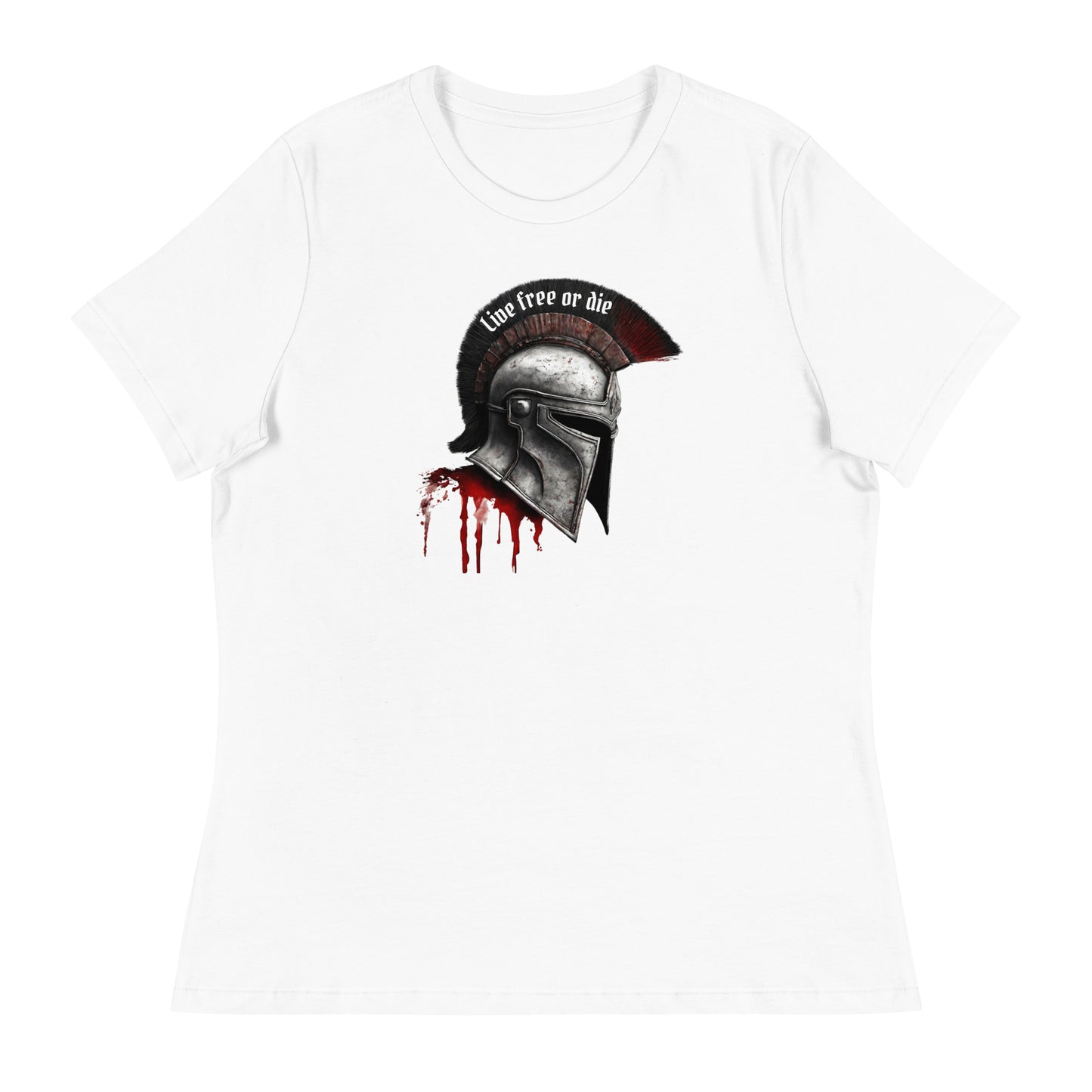 Live Free Spartan Women's Graphic T-Shirt White