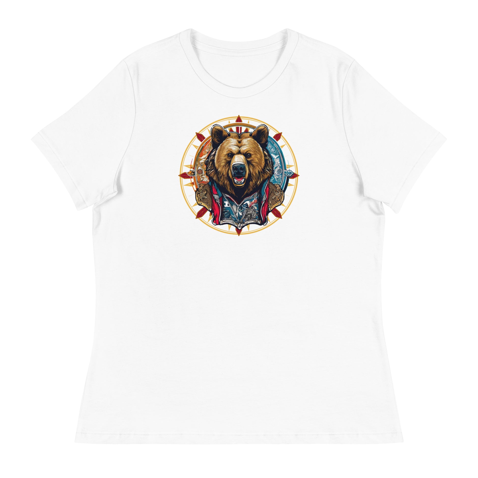 Bear Emblem Women's Graphic T-Shirt White