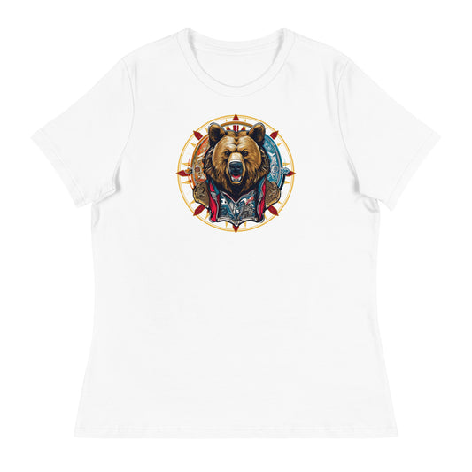 Bear Emblem Women's Graphic T-Shirt White