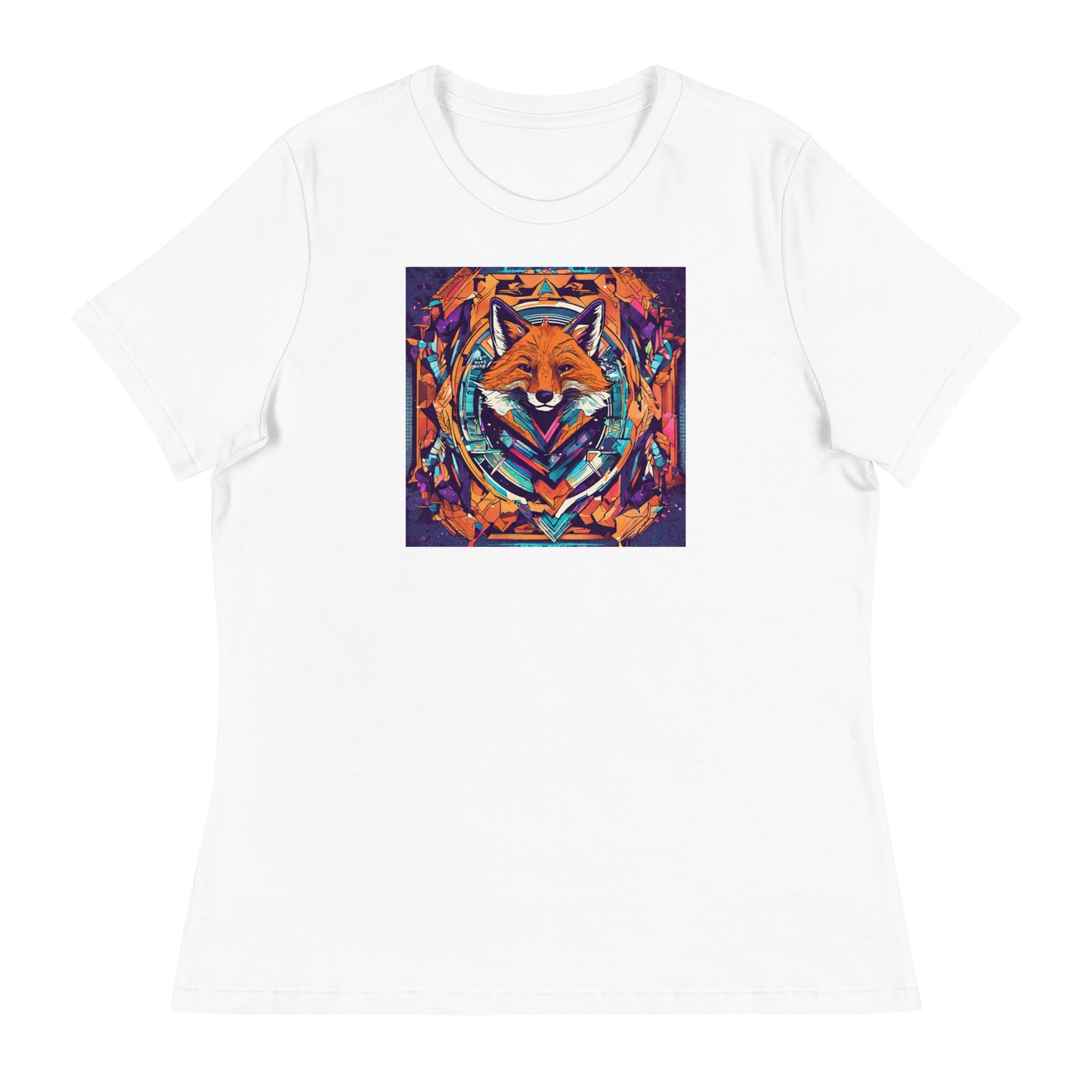 Colorful Fox Women's T-Shirt White