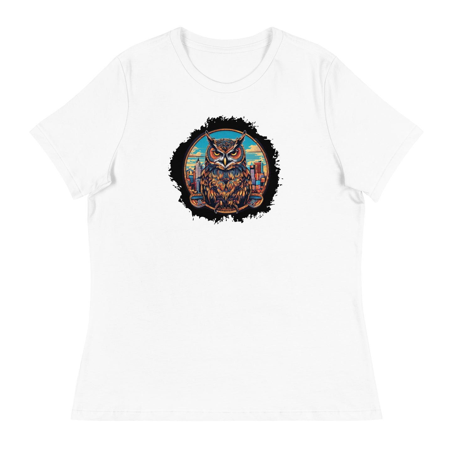 Owl in the City Emblem Women's T-Shirt White